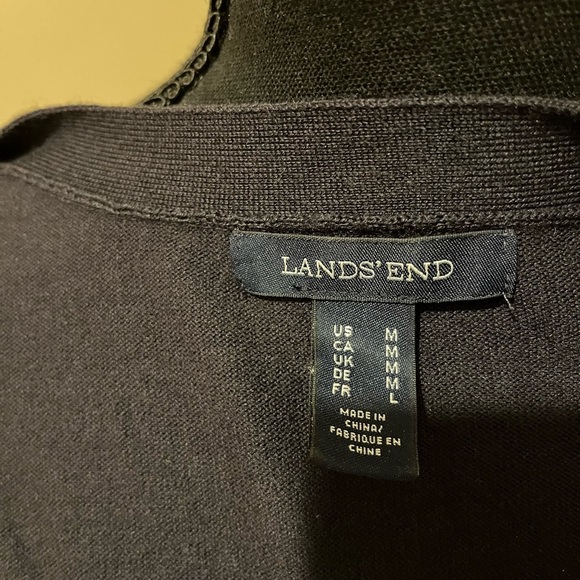 Navy Button front cardigan with patch pockets, size M - Picture 2 of 3